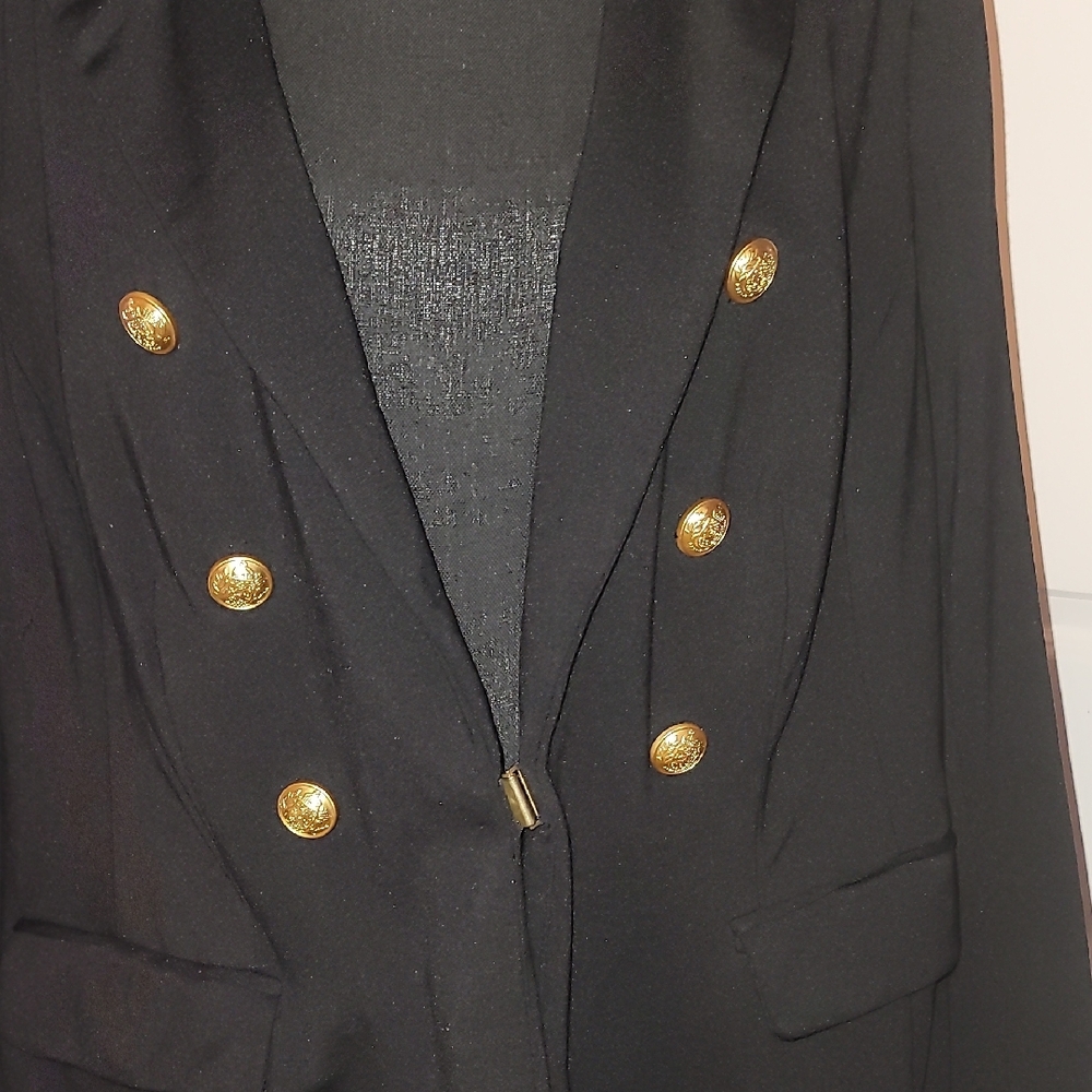 Lane Bryant Black Blazer with Gold Buttons SZ: 18 - Picture 3 of 9